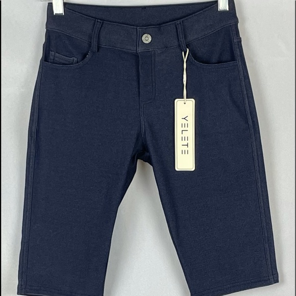 NWT YELETE Classic Stretch Bermuda Shorts Small - Picture 9 of 12